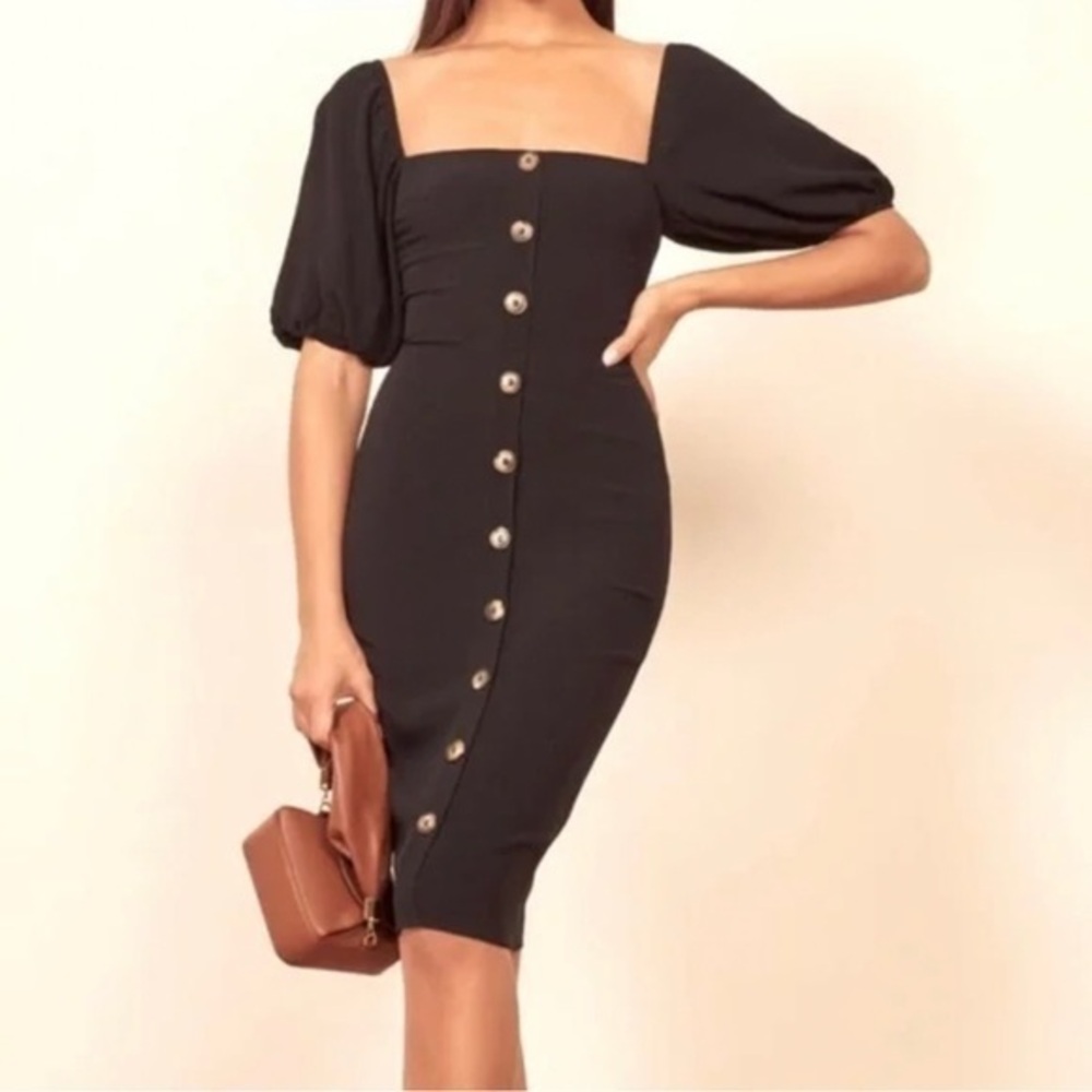 Reformation Charlize Square Neck Dress NWT